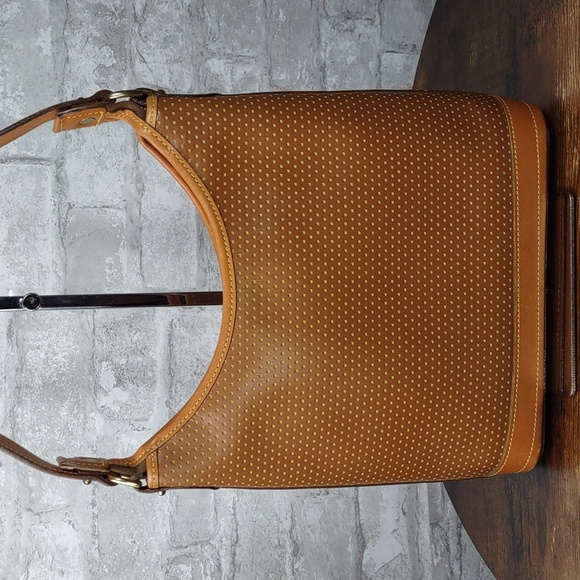 Vintage Dooney & Bourke Cabrio Perforated Leather Hobo Bag - Picture 6 of 14